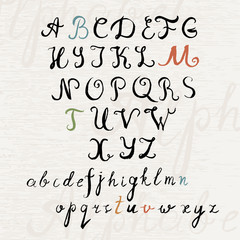 Handwritten brush style calligraphy font.