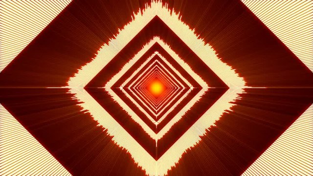 A 10 second loop of VU meter hall bumping towards you. HD 1080.