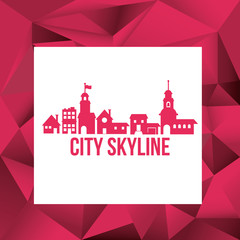 city skyline emblem image vector illustration design 