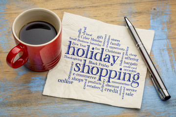 holiday shopping word cloud - Powered by Adobe
