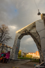 A climbing wall in the middle of Copenhagen.NEF