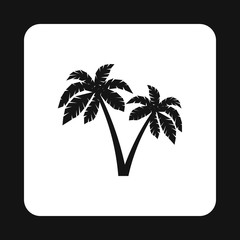 Obraz premium Palms icon in simple style isolated on white background. Nature and flora symbol