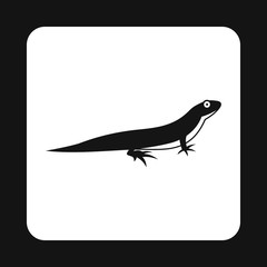 Little lizard icon in simple style isolated on white background. Reptiles symbol