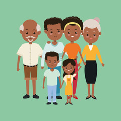 flat design traditional family image vector illustration