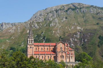 sanctuary of covadonga in asturias spain