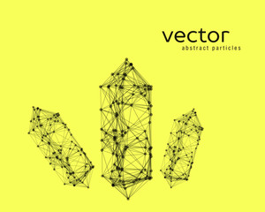 Vector abstract illustration of crystals.