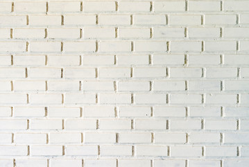 White brick wall for texture or background