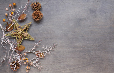 Christmas background. Top view