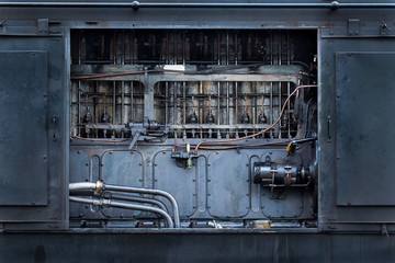 Alter Motor eines Diesel Zuges