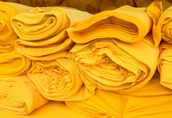 Yellow fabric roll