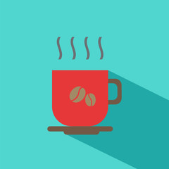 Vector coffee icons. Flat coffee icons. Drink elements. Vector illustration 