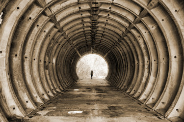 Abandoned bunker. Lost city. Near Chernobyl area. Kiev region, Ukraine
