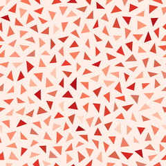 Vector Seamless Red Shades Jumble Triangles Pattern