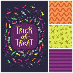 Trick or treat card and patterns