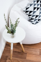 simple decor objects, minimalist white interior