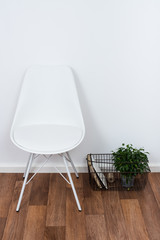 simple decor objects, minimalist white interior