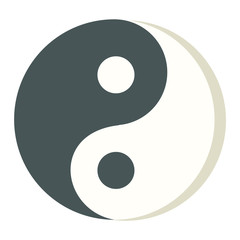Yin Yang icon isolated vector.