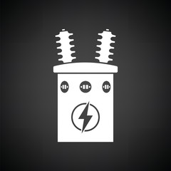 Electric transformer icon