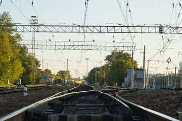 view of railway on a summer day