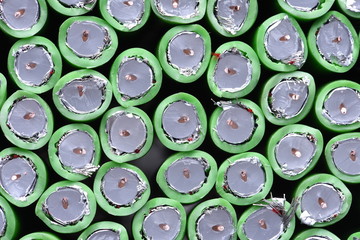 Group of coaxial cables closeup