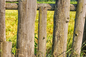 old wooden fence closeup