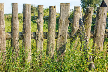 old wooden fence closeup