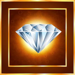 Diamond realistic vector illustration