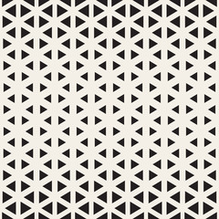 Vector Seamless Black And White Triangle Halftone Grid Geometric Pattern