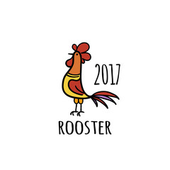 Rooster Logo template. 2017 vector illustration.