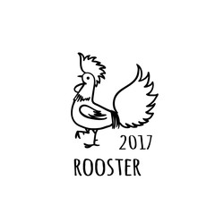 Rooster Logo template. 2017 vector illustration.