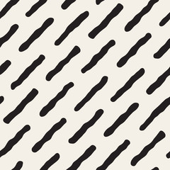 Vector Seamless Black And White Jumble Lines Pattern