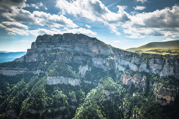Fototapeta na wymiar Pyrenees Mountains landscape - Anisclo Canyon in summer. Huesca,