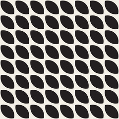Vector Seamless Black And White Minimalistic Grid Geometric Pattern