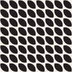 Vector Seamless Black And White Minimalistic Grid Geometric Pattern
