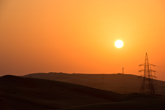 Desert dunes in Liwa, United Arab Emirates