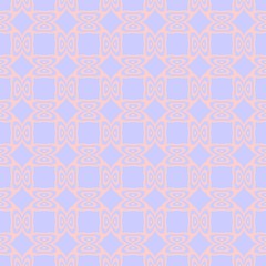 Tender seamless pattern with repeating ornament in pastel tones.