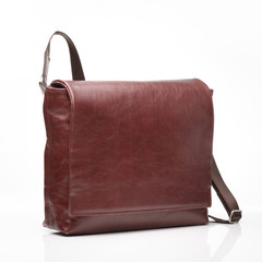 brown leather men casual or business bag