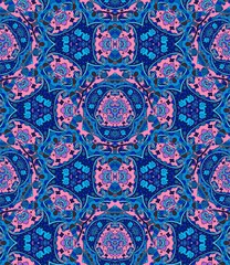 Indian print for fabric. Ethnic detailed floral and paisley seamless pattern. Vector illustration. Bedding, wrapping.