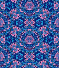 Folkloric print for fabric. Ethnic detailed floral and paisley seamless pattern. Vector illustration. Bedding, wrapping.