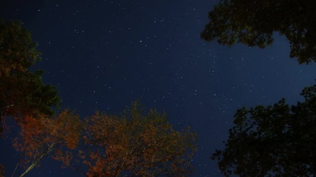 starry night sky time-lapse