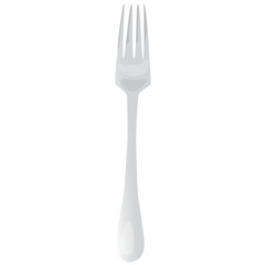vertical metal fork vector illustration