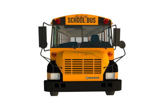 Autob&uacute;s escolar 3d aislado