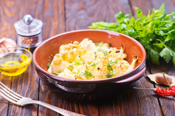 cauliflower baked with egg