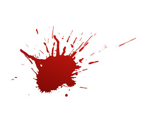 Bloodstains on a white background