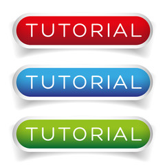 Tutorial button vector set