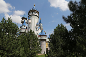 Fairy tale castle in Sazova Science, Art and Cultural Park in Es