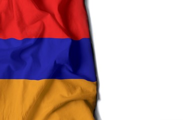 armenia wrinkled flag, space for text
