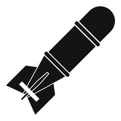 Bomb icon in simple style isolated on white background vector illustration