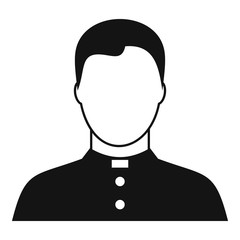 Pastor icon in simple style on a white background vector illustration
