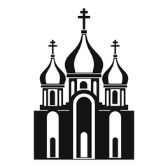 Church building icon in simple style on a white background vector illustration